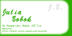 julia bobok business card